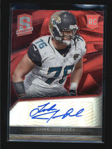 LUKE JOECKEL 2013 PANINI SPECTRA RED ROOKIE AUTOGRAPH AUTO RC #08/25 AB6815