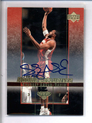 SHAREEF ABDUR-RAHIM 2003/04 UPPER DECK UD EXCLUSIVES AUTOGRAPH AUTO #A51 AC1717