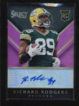 RICHARD RODGERS 2014 PANINI SELECT PURPLE PRIZM ROOKIE AUTO #067/199 AB5615