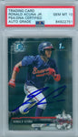 Ronald Acuna 2017 Bowman Chrome #BCP127 RC ROOKIE PSA DNA Gem Mint 10 Auto