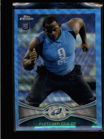 FLETCHER COX 2012 TOPPS CHROME BLUE WAVE REFRACTOR ROOKIE RC #82 AB8676