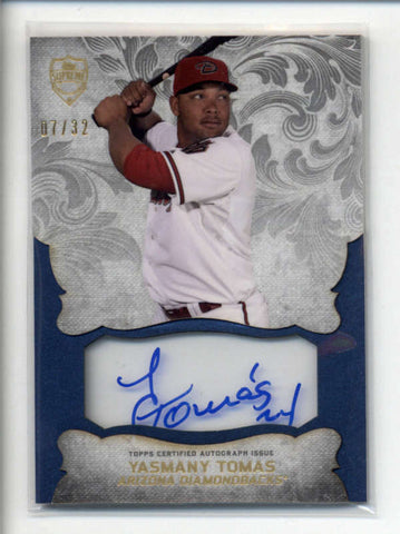 YASMANY TOMAS 2015 TOPPS SUPREME STYLINGS AUTOGRAPH AUTO #07/32 AB7007