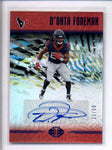 D'ONTA FOREMAN 2018 PANINI ILLUSIONS BLUE AUTOGRAPH AUTO #13/50 AC2312