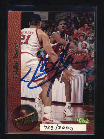 EDDIE JONES 1995 CLASSIC GAMES SUPERIOR PIX AUTOGRAPH AUTO #0723/3000 AB6876