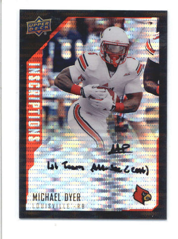 MICHAEL DYER 2015 INSCRIPTIONS ON CARD BLACK ROOKIE AUTOGRAPH AUTO #15/25 AC305