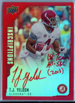 T.J. YELDON 2015 UPPER DECK INSCRIPTIONS RED ROOKIE AUTO AUTOGRAPH SP/75