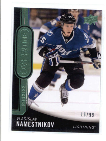 VLADISLAV NAMESTNIKOV 2014/15 14/15 UD OVERTIME #58 GREEN PARALLEL #15/99 AC755