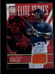 NELSON CRUZ 2015 PANINI ELITE SERIES GOLD GAME USED JERSEY PATCH #10/10 AB8050