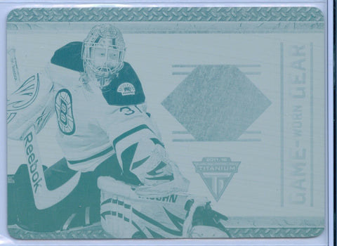 TIM THOMAS 2011-12 TITANIUM 1/1 CYAN PRINTING PLATE SP/1