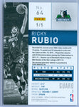 RICKY RUBIO 2014-15 TOTALLY CERTIFIED GREEN GAME USED PATCH SP/5