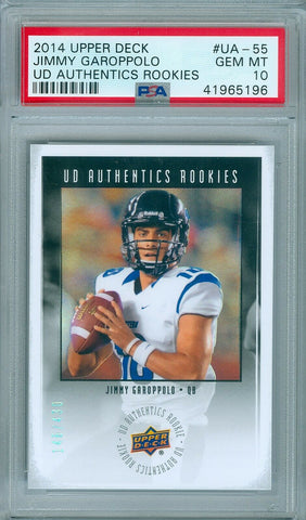 JIMMY GAROPPOLO 2014 UD UPPER DECK AUTHENTICS SP/430 RC ROOKIE PSA 10  ( POP 5 )