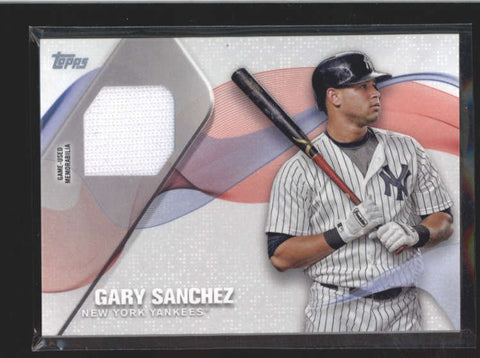 GARY SANCHEZ 2017 TOPPS NEW YORK YANKEES GAME USED WORN JERSEY AC196