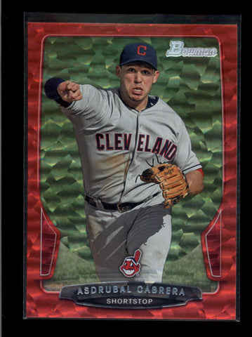 ASDRUBAL CABRERA 2013 BOWMAN #160 RED ICE REFRACTOR #21/25 AB7624