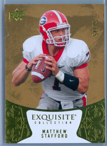 MATTHEW STAFFORD 2014 EXQUISITE #1 SP/75