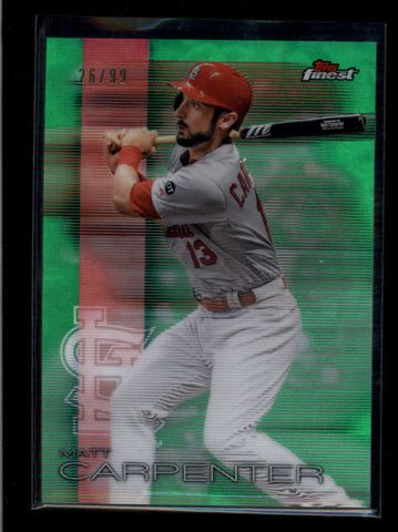 MATT CARPENTER 2016 TOPPS FINEST #84 GREEN REFRACTOR PARALLEL #26/99 AB7626