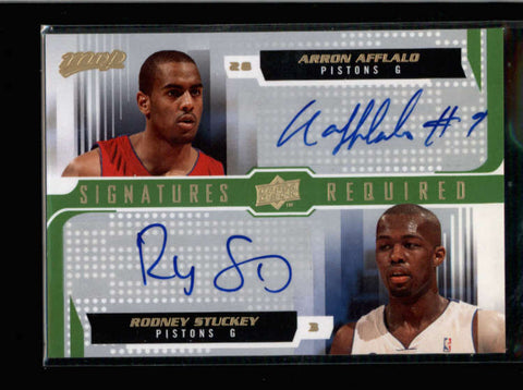 RODNEY STUCKEY / AARON AFFLALO 2008/09 UD MVP DUAL AUTOGRAPH AUTO AB9995