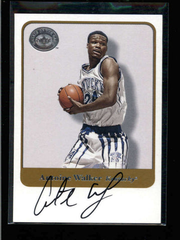 ANTOINE WALKER 2001/02 FLEER GREATS OF THE GAME ON CARD AUTOGRAPH AUTO AC1766