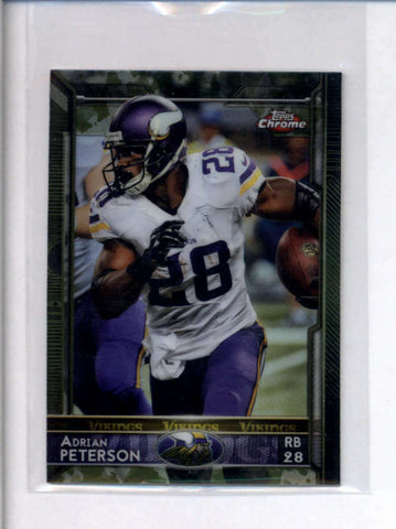 ADRIAN PETERSON 2015 TOPPS CHROME #24 MINI CAMO REFRACTOR #88/99 AC2354