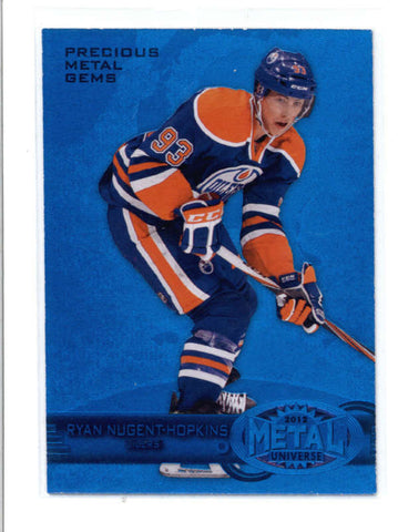 RYAN NUGENT-HOPKINS 2012/13 FLEER RETRO #3 PRECIOUS METAL GEMS BLUE #/50 AC765