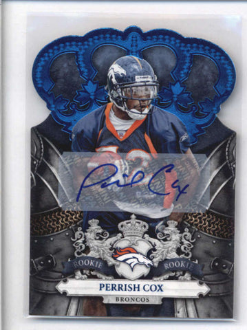 PERRISH COX 2010 PANINI CROWN ROYALE BLUE DIE-CUT ROOKIE AUTO #32/50 AB8979