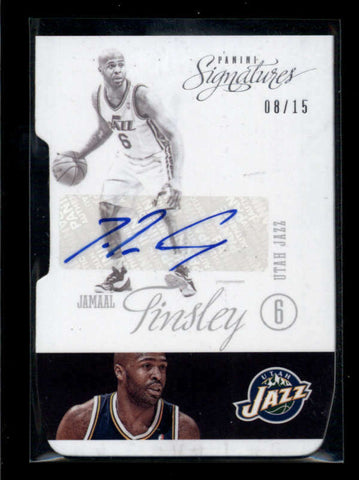 JAMAAL TINSLEY 2012/13 PANINI SIGNATURES DIE-CUT AUTOGRAPH AUTO #08/15 AB7234