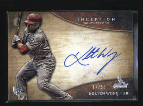 KOLTEN WONG 2014 BOWMAN INCEPTION ROOKIE AUTOGRAPH AUTO RC #12/99 AB5933