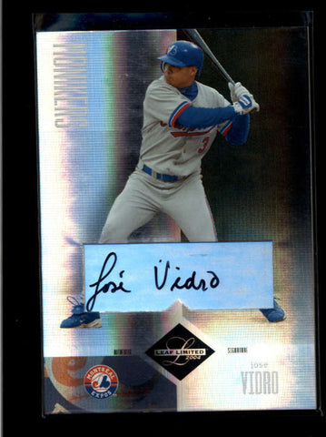 JOSE VIDRO 2004 LEAF LIMITED #74 RARE MONIKERS AUTOGRAPH AUTO #3/5 AB8011