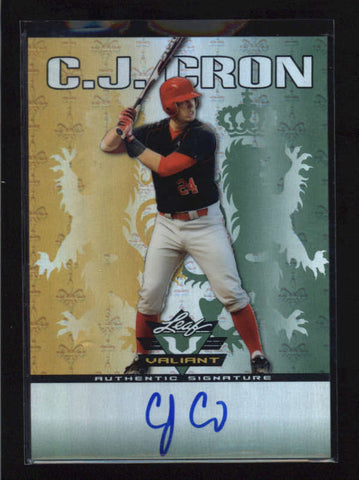 C.J. CJ CRON 2011 LEAF VALIANT ON CARD ROOKIE RC AUTOGRAPH AUTO AB5369