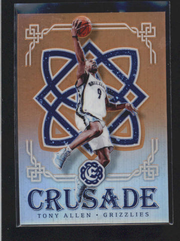 TONY ALLEN 2016/17 PANINI EXCALIBUR #62 CRUSADE ORANGE PARALLEL #10/25 AC412