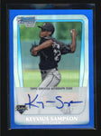 KEYVIUS SAMPSON 2011 BOWMAN CHROME BLUE REFRACTOR ROOKIE AUTO #048/150 AB5845