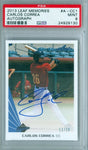 CARLOS CORREA 2013 LEAF MEMORIES BLUE SP/20 RC ROOKIE AUTO AUTOGRAPH PSA 9