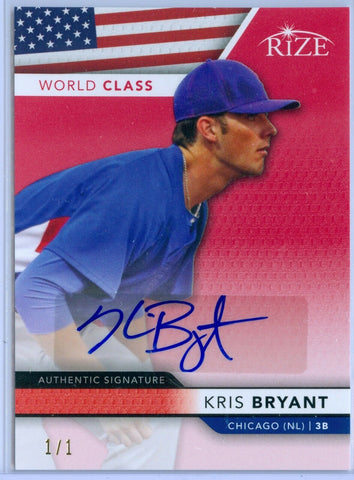 KRIS BRYANT 2013 LEAF RIZE WORLD CLASS PINK 1/1 RC ROOKIE AUTO AUTOGRAPH SP/1