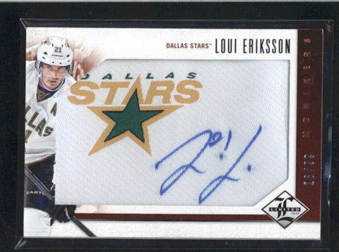 LOUI ERIKSSON 2012/13 LIMITED TEAM LOGO ON CARD AUTOGRAPH AUTO #28/99 AC482