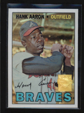 HANK AARON 1999 TOPPS CHROME 1967 REPRINT REFRACTOR #14 AB5411