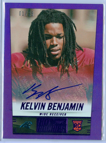 KELVIN BENJAMIN 2014 SCORE PURPLE RC ROOKIE AUTO AUTOGRAPH SP/25