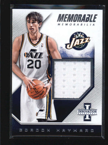 GORDON HAYWARD 2013/14 13/14 INNOVATION MEMORABLE GAME JERSEY #06/99 AB6624