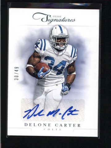 DELONE CARTER 2012 PRIME SIGNATURES AUTOGRAPH AUTO #30/49 AB5284