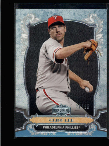 CLIFF LEE 2014 TOPPS TRIPLE THREADS #89 RARE SAPPHIRE PARALLEL #21/25 AB8548