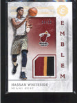 HASSAN WHITESIDE 2016/17 EXCALIBUR GOLD EMBLEM 3-COLOR GAME PATCH #04/10 AC379