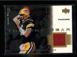 BRETT FAVRE 2001 UD OVATION TRAINING GEAR GAME USED WORN JERSEY AC1240