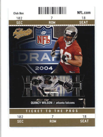 QUINCY WILSON 2004 FLEER AUTHENTIX #112 GOLD CLUB BOX PARALLEL #12/25 AB9260