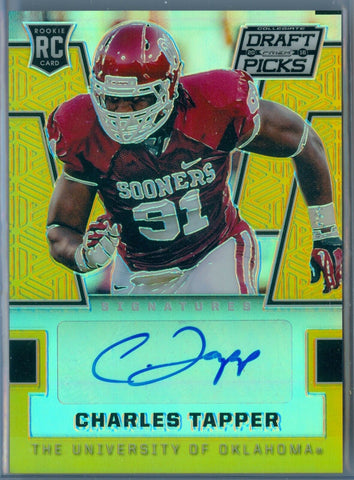 CHARLES TAPPER 2016 PRIZM DRAFT PICKS GOLD REFRACTOR ROOKIE AUTO AUTOGRAPH SP/10