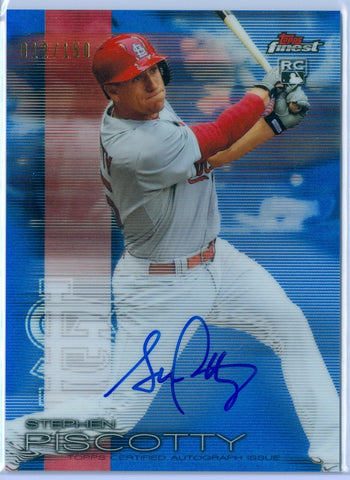 STEPHEN PISCOTTY 2016 FINEST BLUE REFRACTOR AUTO AUTOGRAPH SP/150