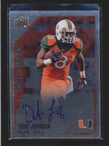 DUKE JOHNSON 2015 INSCRIPTIONS ON CARD ROOKIE AUTOGRAPH AUTO RC AC294