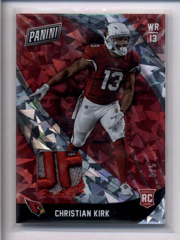 CHRISTIAN KIRK 2018 PANINI BLACK FRIDAY CRACKED ICE ROOKIE PATCH #5/5 AC2341
