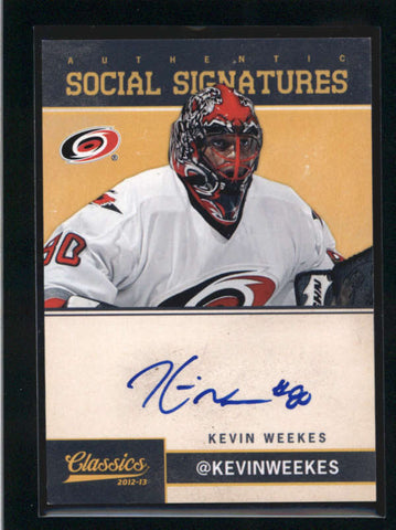 KEVIN WEEKES 2012/13 PANINI CLASSICS SOCIAL SIGNATURES AUTOGRAPH AUTO AB9131