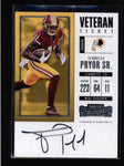 TYRELLE PRYOR SR. 2017 CONTENDERS #400 VETERAN TICKET AUTOGRAPH AUTO AC642