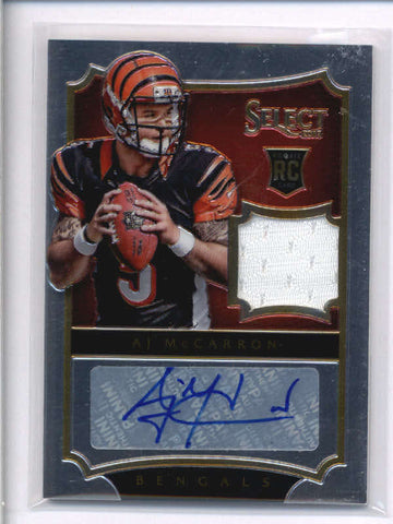 AJ MCCARRON 2014 PANINI SELECT ROOKIE JERSEY AUTOGRAPH AUTO #021/149 AC2129