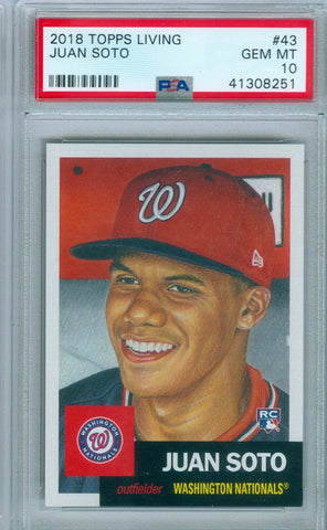 JUAN SOTO 2018 TOPPS LIVING RC ROOKIE PSA 10