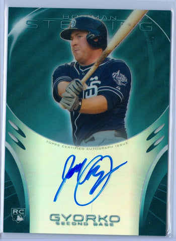 JEDD GYORKO 2013 BOWMAN STERLING BLUE REFRACTOR RC ROOKIE AUTO AUTOGRAPH SP/25